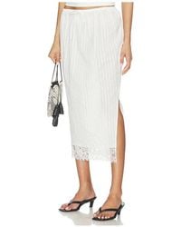 YUHAN WANG - Lace Hem Drawstring Skirt - Lyst