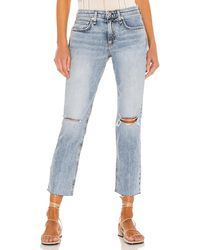 Rag & Bone Dre Low Rise Slim Boyfriend - Blau