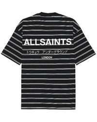 AllSaints - Underground Stripe Tee - Lyst