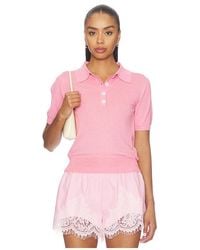 Maude Club - Darcy Polo Top - Lyst