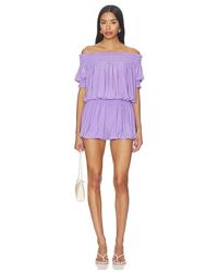 Norma Kamali - Short Sleeve Peasant Puff Jumpshort - Lyst