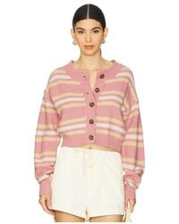 Free People - Lila Stripe Cardi - Lyst