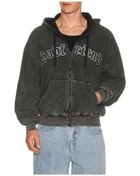 Badfriend - Waffle Knit Full Zip Hoodie - Lyst