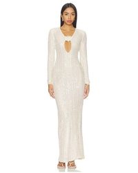 PATBO - Lara Crochet Plunge Maxi Dress - Lyst