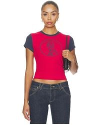 Frankie's Bikinis - Eva Cotton Ribbed Tee Shirt - Lyst
