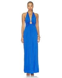 ROAME. - Sawyer Cupro Halter Dress - Lyst