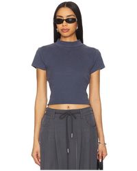 Bobi - 1X1 Rib Mock Tee - Lyst
