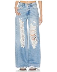 GRLFRND - JEAN BAGGY JAMBES LARGES TAILLE MOYENNE LUNA - Lyst