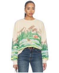 Daydreamer - Campsite Scene Oversized Crew Sweatshirt - Lyst