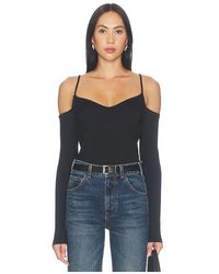 Susana Monaco - Off Shoulder String Long Sleeve Top - Lyst