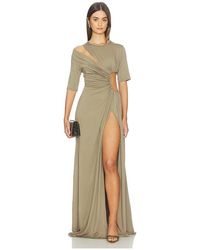 Sid Neigum - Gathered Slit Maxi Dress - Lyst
