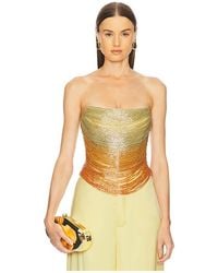 Cult Gaia - Top Sin Tirantes Pandora En Color Amarillo Limon Talla En - Lyst