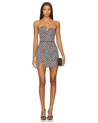 Amanda Uprichard - Puzzle Strapless Mini Dress - Lyst