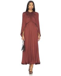 WeWoreWhat Belt Bodice Midi Dress in Natural | Lyst