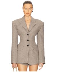 Helsa - The Tweed S Curve Blazer - Lyst