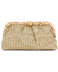 OLGA BERG - Amalia Pleated Woven Clutch - Lyst
