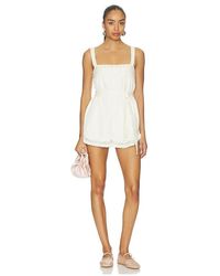 For Love & Lemons - Leah Cotton Romper - Lyst