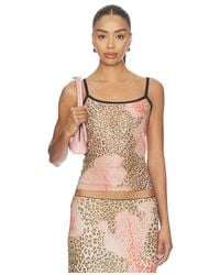 With Harper Lu - Mesh Camisole Top - Lyst