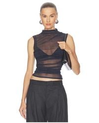 Enza Costa - Mesh Sleeveless Twist Top - Lyst