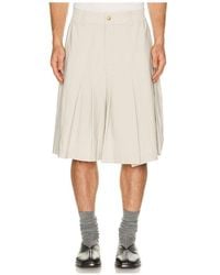 Feng Chen Wang - Irregular Pleats Shorts - Lyst