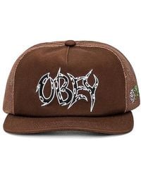 Obey - Thornz Twill Trucker Hat - Lyst