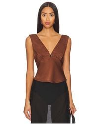 Nia - Lace Trim Satin Camisole - Lyst