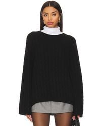 RUE SOPHIE - Crewneck Cable Sweater - Lyst