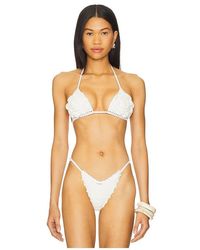 CAPITTANA - X Revolve Rose Bikini Top - Lyst