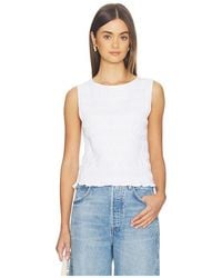Madewell - Smocked Boatneck Tank Top - Lyst