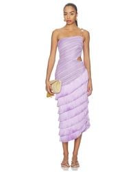 PATBO - Lila Fringe Cut Out Midi Dress - Lyst