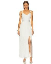 Hervé Léger - Icon Strappy Ottoman Fringe Gown - Lyst