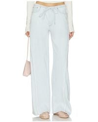 DL1961 - Aura Sienna Low Slung Relaxed Wide Leg Jeans - Lyst