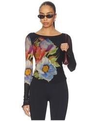 Free People - Lilly Printed Long Sleeve Top - Lyst