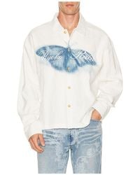 Ryoko Rain - Blurred Butterfly Button Up Shirt - Lyst