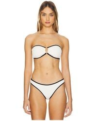 Seafolly - Ring Front Bandeau Bikini Top - Lyst