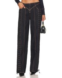 Lioness - Daydream Tie Up Jeans - Lyst
