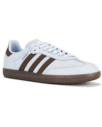 adidas gazelle silver green womens Adidas - Samba LT Sneaker in Semi Blue Burst & Cloud White