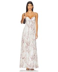 L'Agence - Sutton Maxi Dress - Lyst