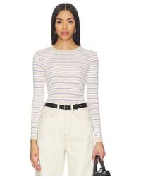 Enza Costa - Cotton Stripe Classic Long Sleeve Tee - Lyst