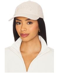 Ganni - Washed Cotton Canvas Embroidered Cap - Lyst