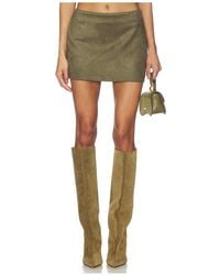 superdown - Patsie Faux Suede Mini Skirt - Lyst