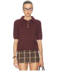 W. Cashmere - Luna Polo Short Sleeve Pullover - Lyst