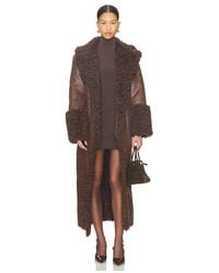 Lamarque - Polly Faux Fur Trench Coat - Lyst
