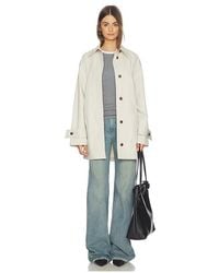 Theory - TRENCH FORME TRAPÈZE en Beige - Lyst