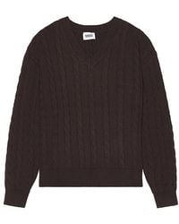 KROST - Cable Knit V-Neck Sweater - Lyst