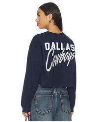 Junk Food - Cowboys Bling Crop Crew Sweatshirt - Lyst