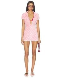 CASABLANCA - Velour Monogram Romper - Lyst
