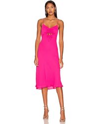 Krisa Cutout Cami Midi Dress - Pink