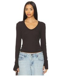 Enza Costa - X Revolve X Revolve Cashmere Easy Cuffed U Top - Lyst