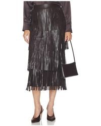 Simon Miller - Za Za Faux Leather Fringe Skirt - Lyst